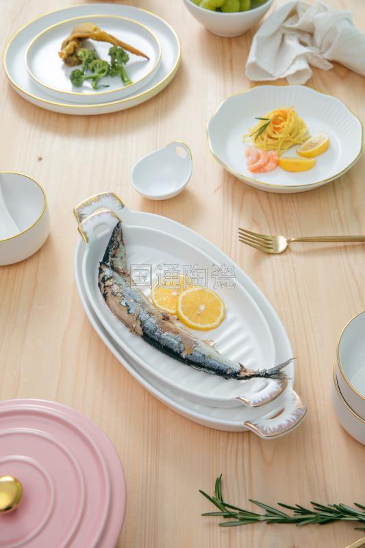 Ceramic Ovenware Oven Microwave Oven Available Color Plate Ceramic Bowl Foreign Trade Porcelain Net Red Ceramic