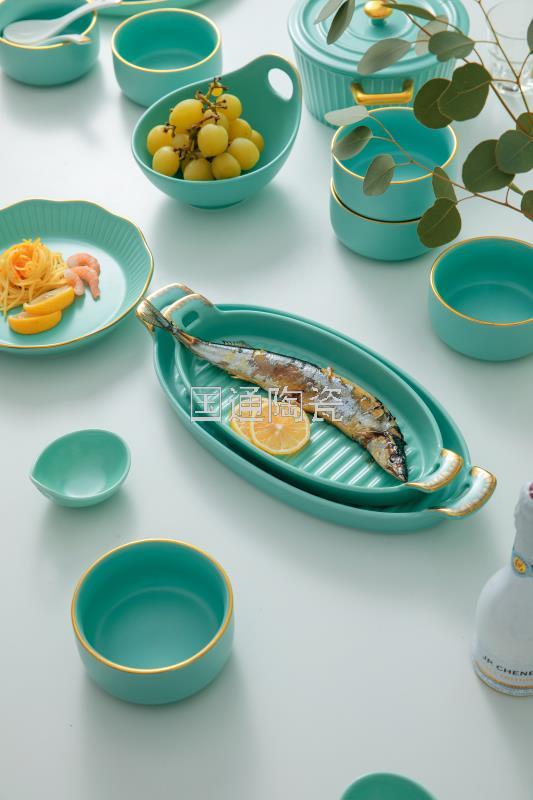 Ceramic Ovenware Oven Microwave Oven Available Color Plate Ceramic Bowl Foreign Trade Porcelain Net Red Ceramic