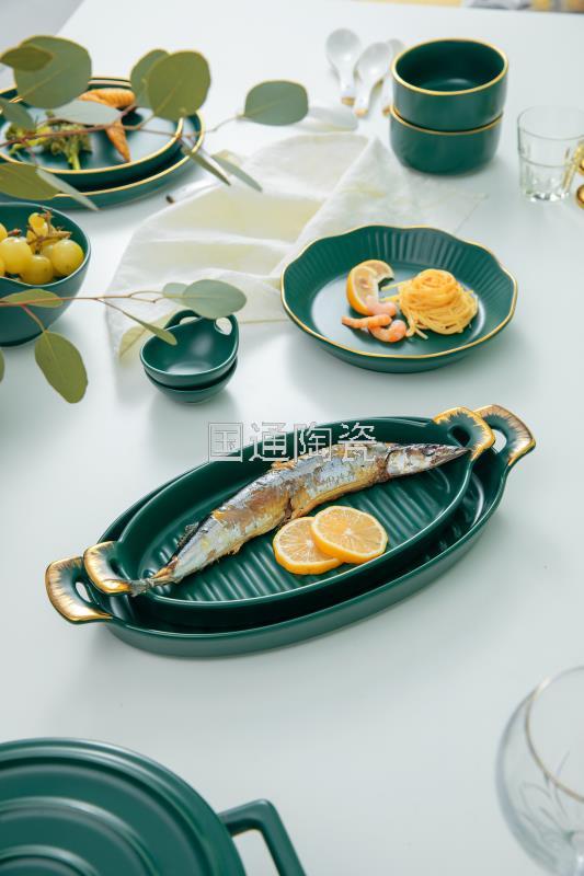 Ceramic Ovenware Oven Microwave Oven Available Color Plate Ceramic Bowl Foreign Trade Porcelain Net Red Ceramic