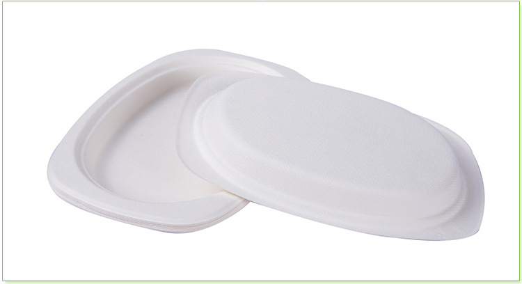 Factory Wholesale Environmental Protection Disposable round Paper Pallet Fast Food Special White Degradable High Quality Material Square Paper Pallet