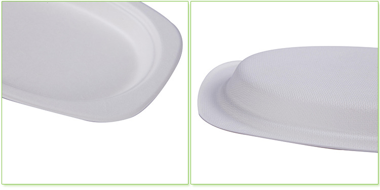 Factory Wholesale Environmental Protection Disposable round Paper Pallet Fast Food Special White Degradable High Quality Material Square Paper Pallet