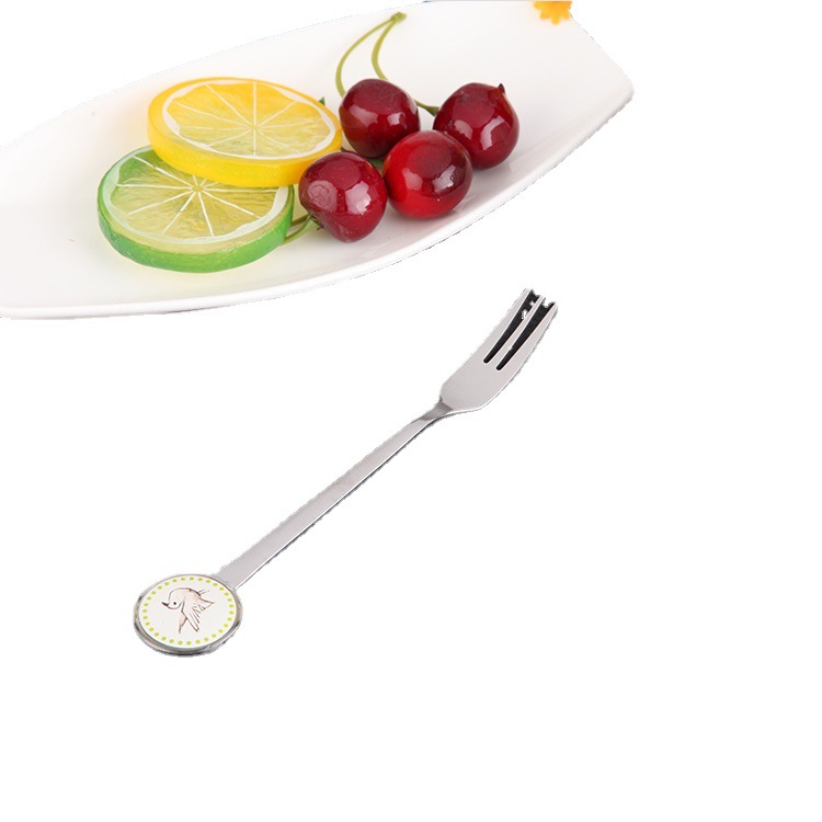 Epoxy Children &#039;S Fork High Quality Stainless Steel Fruit Fork Stainless Steel Gift Fork Set Cake Fork
