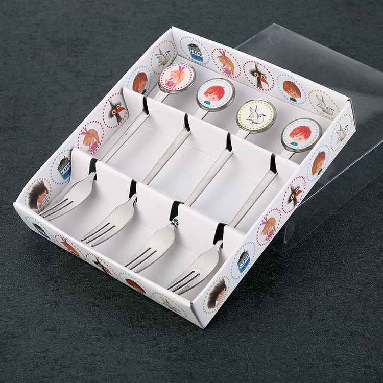 Epoxy Children 'S Fork High Quality Stainless Steel Fruit Fork Stainless Steel Gift Fork Set Cake Fork Epoxy Children 'S Fork High Quality Stainless Steel Fruit Fork Stainless Steel Gift Fork Set Cake Fork