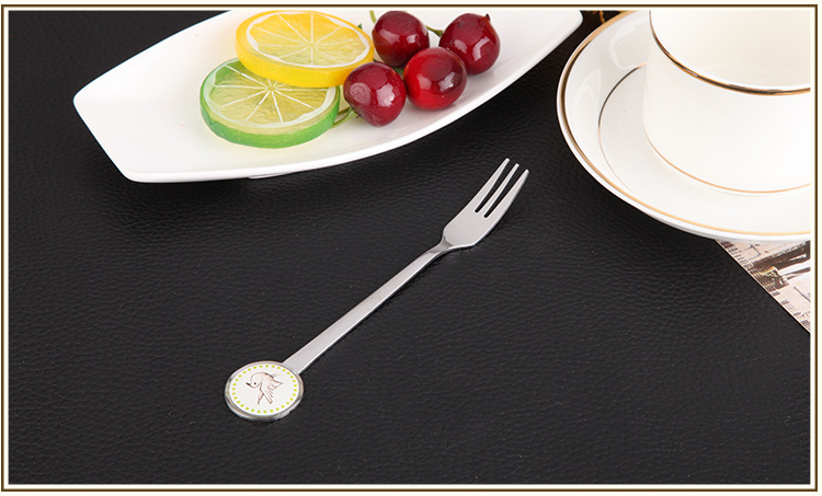Epoxy Children 'S Fork High Quality Stainless Steel Fruit Fork Stainless Steel Gift Fork Set Cake Fork Epoxy Children 'S Fork High Quality Stainless Steel Fruit Fork Stainless Steel Gift Fork Set Cake Fork