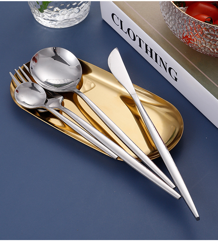 Portuguese Tableware Stainless Steel Knife, Fork and Spoon Creative Hotel Western Restaurant Hotel Western Food Knife, Fork and Spoon Custom Logo Portuguese Tableware Stainless Steel Knife, Fork and Spoon Creative Hotel Western Restaurant Hotel Western Food Knife, Fork and Spoon Custom Logo