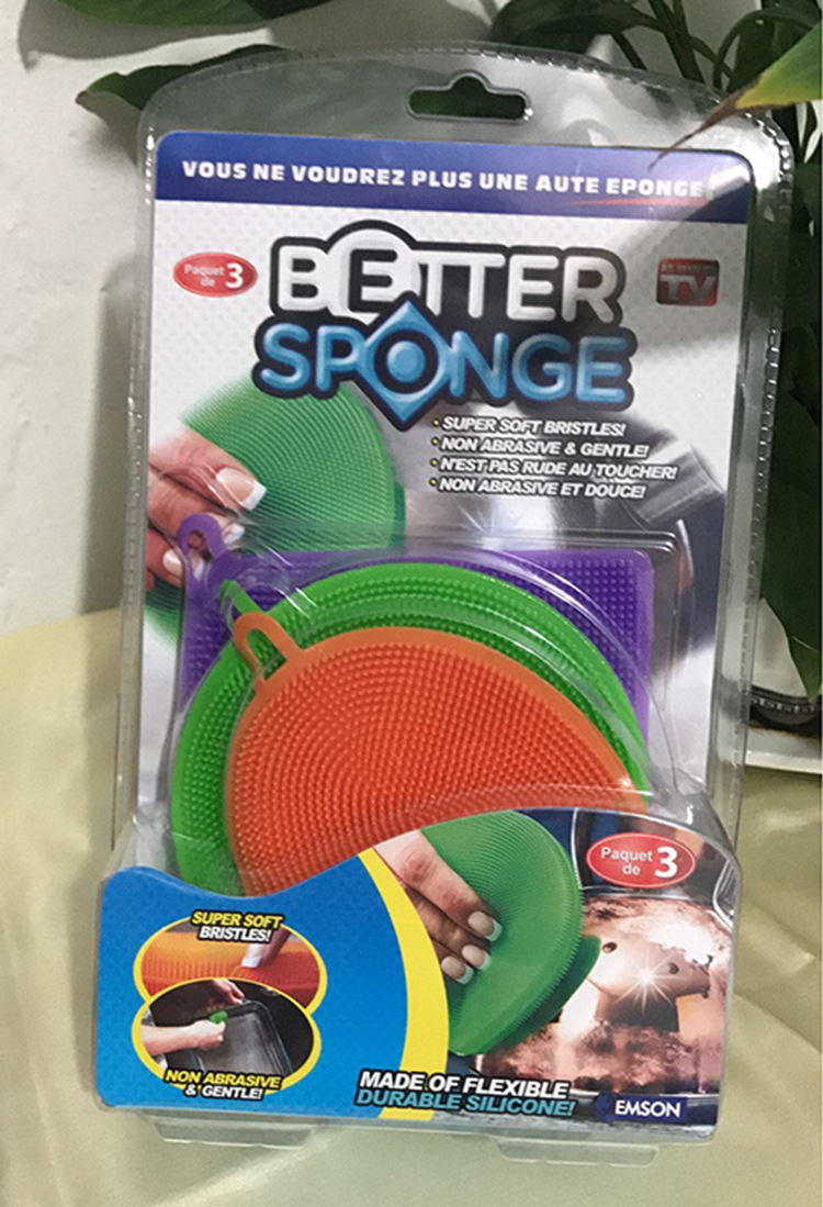TV's new product, Better sponge silicone sponge, is used to clean dishes and dishes in the kitchen TV's new product, Better sponge silicone sponge, is used to clean dishes and dishes in the kitchen