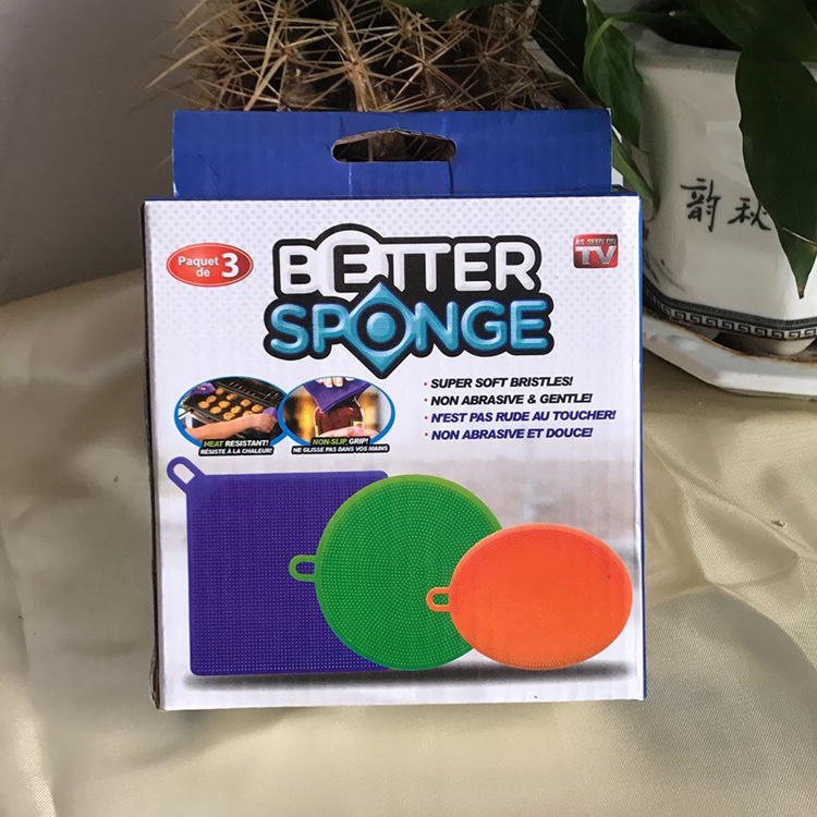 TV's new product, Better sponge silicone sponge, is used to clean dishes and dishes in the kitchen TV's new product, Better sponge silicone sponge, is used to clean dishes and dishes in the kitchen