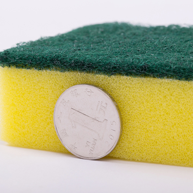 Factory Wholesale High-Density Dishwashing Sponge Kitchen Clean Water Absorption Oil-Free Special Wash Tenacious Stains Sponge