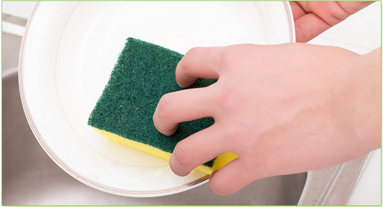 Factory Wholesale High-Density Dishwashing Sponge Kitchen Clean Water Absorption Oil-Free Special Wash Tenacious Stains Sponge
