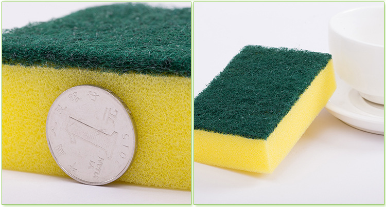 Factory Wholesale High-Density Dishwashing Sponge Kitchen Clean Water Absorption Oil-Free Special Wash Tenacious Stains Sponge