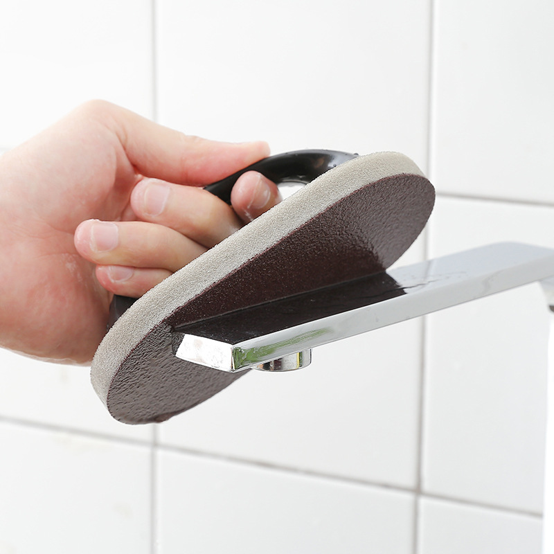 2, 493 Nanometer Emery sponge with handle to scrub the kitchen, decontamine, Clean, brush the dishes, wash 