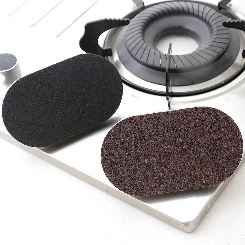 2, 493 Nanometer Emery sponge with handle to scrub the kitchen, decontamine, Clean, brush the dishes, wash 