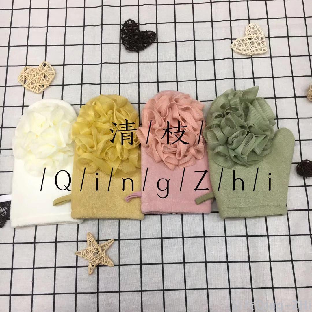 Clear Branch Brand Clean Skin Remove Dirt Light Color Series Mesh Sponge Bath Gloves Bath Gloves