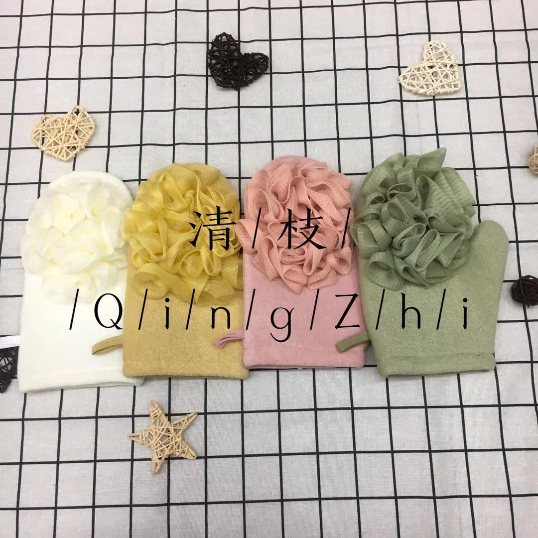 Clear Branch Brand Clean Skin Remove Dirt Light Color Series Mesh Sponge Bath Gloves Bath Gloves