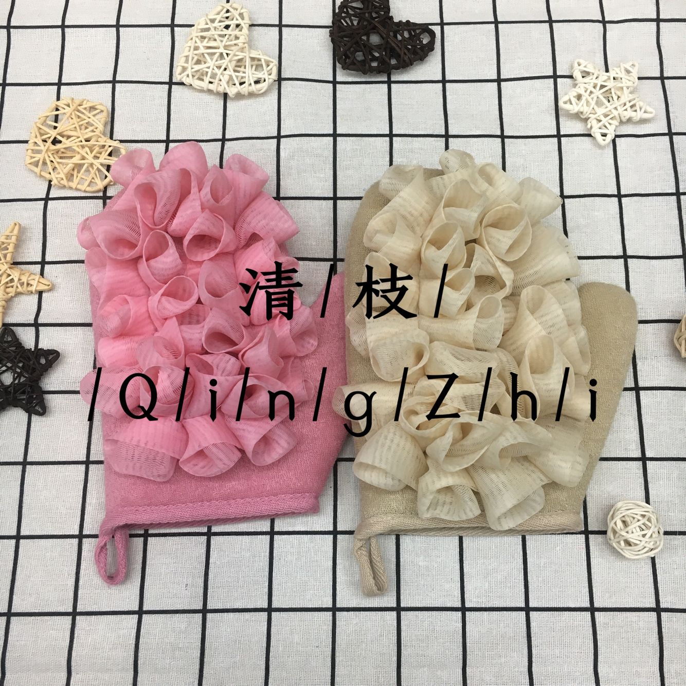 Qingzhi Brand Mesh Sponge Thumb Bath Gloves Clean Skin Lots of Foaming Bath Gloves Qingzhi Brand Mesh Sponge Thumb Bath Gloves Clean Skin Lots of Foaming Bath Gloves