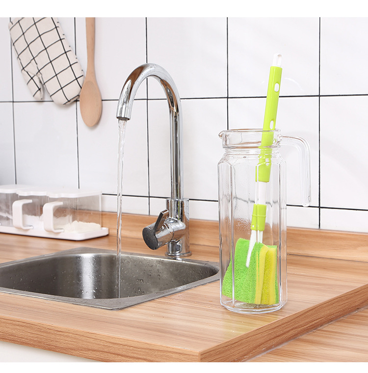 1314 KM telescopic sponge baijiecloth brush long handle cleaning cup brush glass thermos GMBH cup cleaning brush clean cup 1314 KM telescopic sponge baijiecloth brush long handle cleaning cup brush glass thermos GMBH cup cleaning brush clean cup