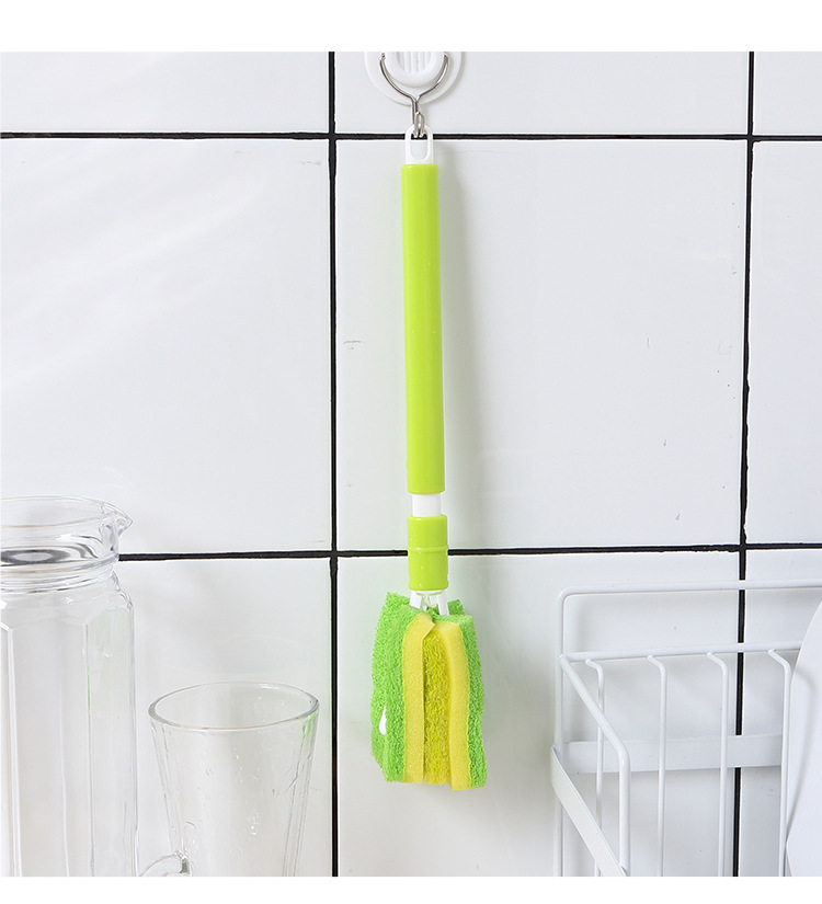 1314 KM telescopic sponge baijiecloth brush long handle cleaning cup brush glass thermos GMBH cup cleaning brush clean cup 1314 KM telescopic sponge baijiecloth brush long handle cleaning cup brush glass thermos GMBH cup cleaning brush clean cup