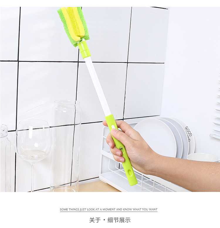 1314 KM telescopic sponge baijiecloth brush long handle cleaning cup brush glass thermos GMBH cup cleaning brush clean cup 1314 KM telescopic sponge baijiecloth brush long handle cleaning cup brush glass thermos GMBH cup cleaning brush clean cup
