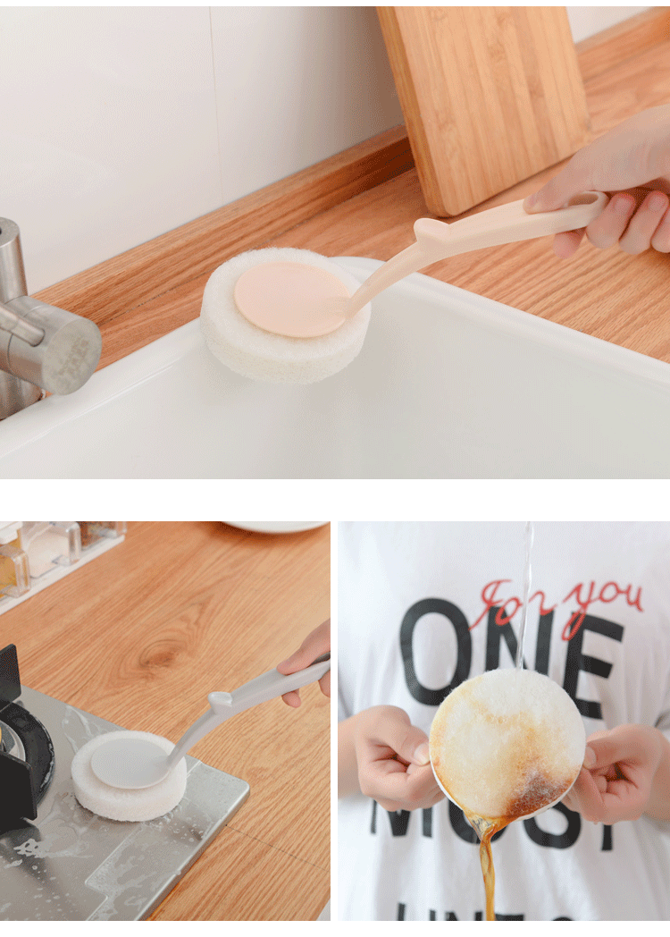 Hum good design kitchen double - sided can replace the clean sponge wiper hearth bathroom bathtub tile decontamination brush Hum good design kitchen double - sided can replace the clean sponge wiper hearth bathroom bathtub tile decontamination brush