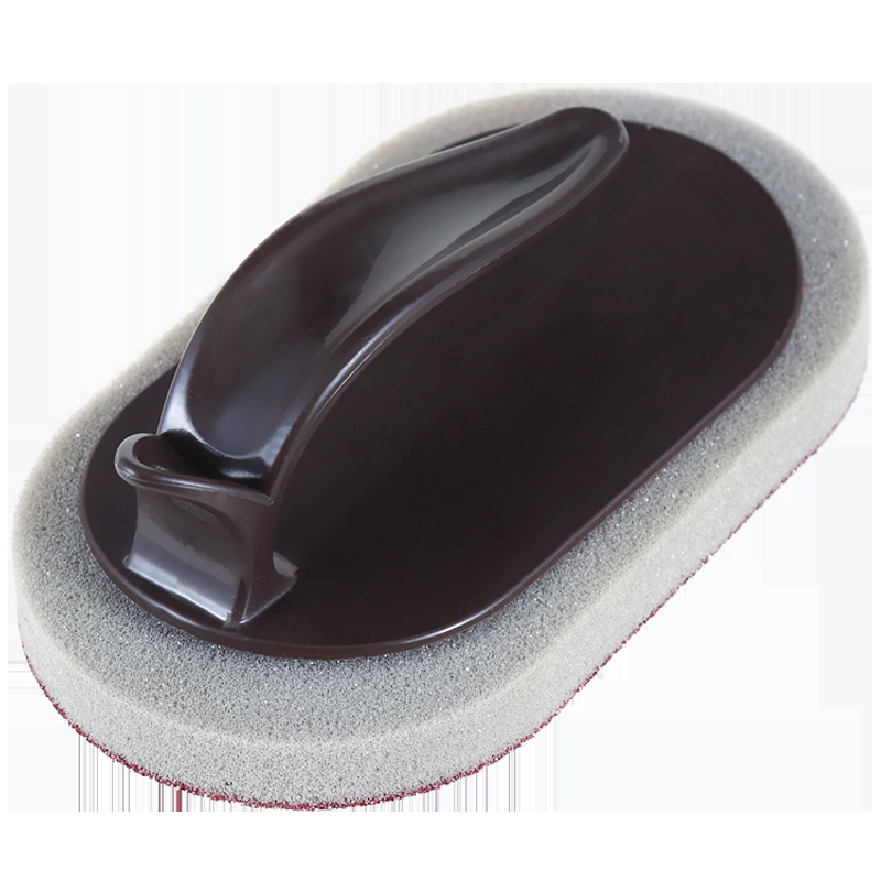 Carborundum sponge Magic wipe kitchen with handle clean decontamination Wash pot bottom Black scale sponge