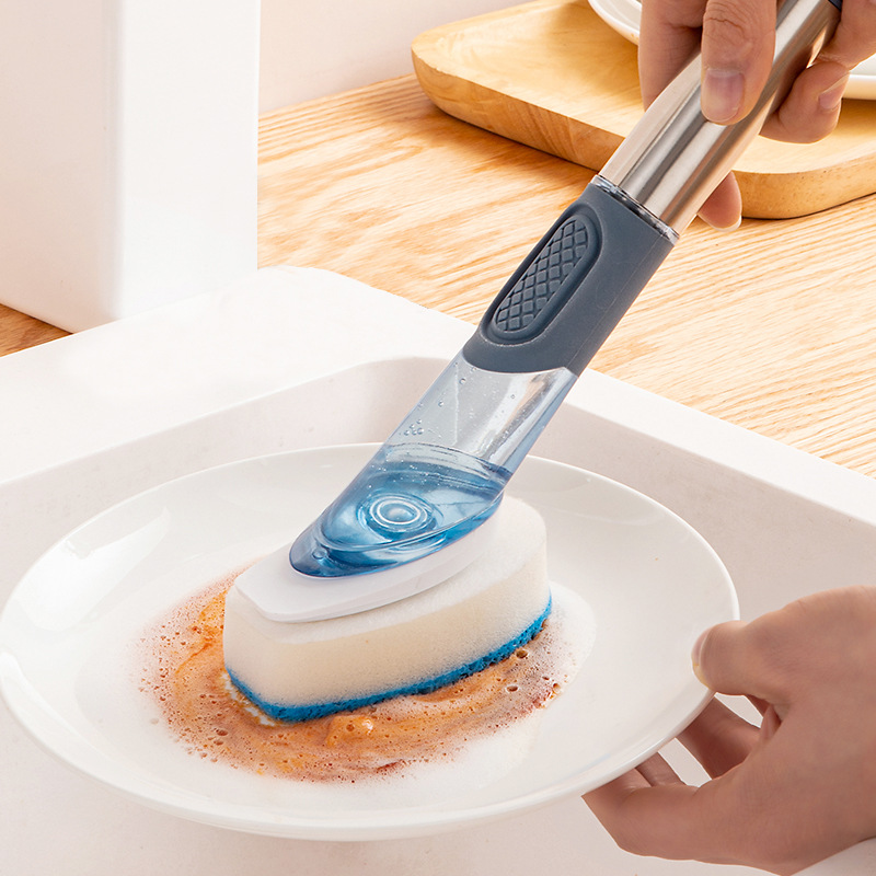 Multi-Functional Cleaning Household Kitchen Oil Stain Dish Brush Sponge clean brush