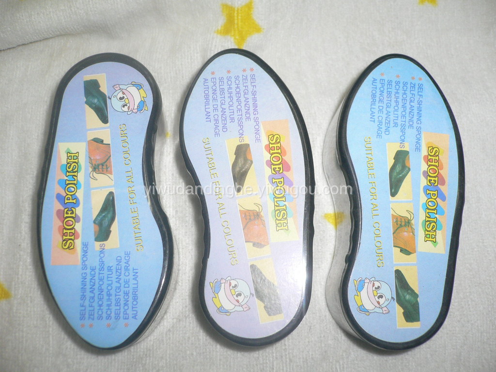Supply sponge clean disposable sponge shoe on one side and bright shoes double sided shoe