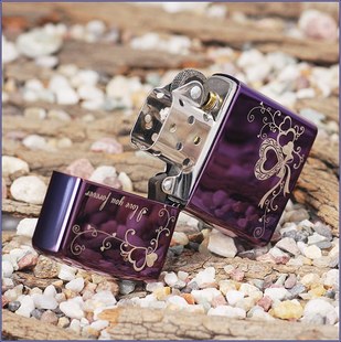 Original Chi po windproof Zippo lighter purple ice vine of eternal love 24747 Classic Edition