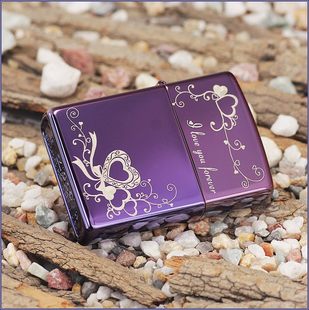 Original Chi po windproof Zippo lighter purple ice vine of eternal love 24747 Classic Edition