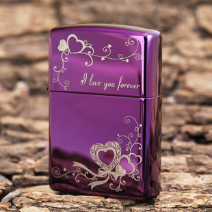 Original Chi po windproof Zippo lighter purple ice vine of eternal love 24747 Classic Edition