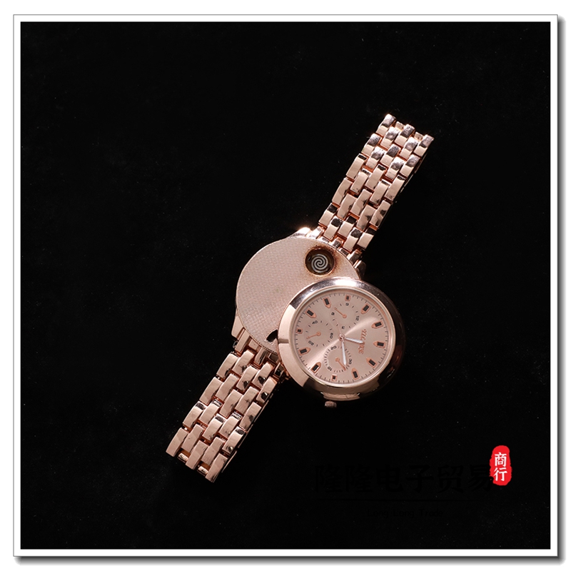 Cigarette male multi-functional creative windproof watch usb electronic cigarette lighter Cigarette male multi-functional creative windproof watch usb electronic cigarette lighter