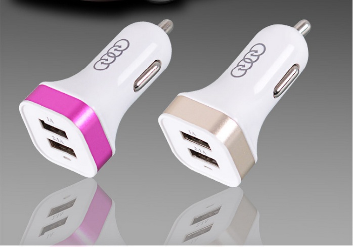 Aolike 12V mobile phone dual USB car charger rechargeable car cigarette lighter type bullet head single car charger Aolike 12V mobile phone dual USB car charger rechargeable car cigarette lighter type bullet head single car charger