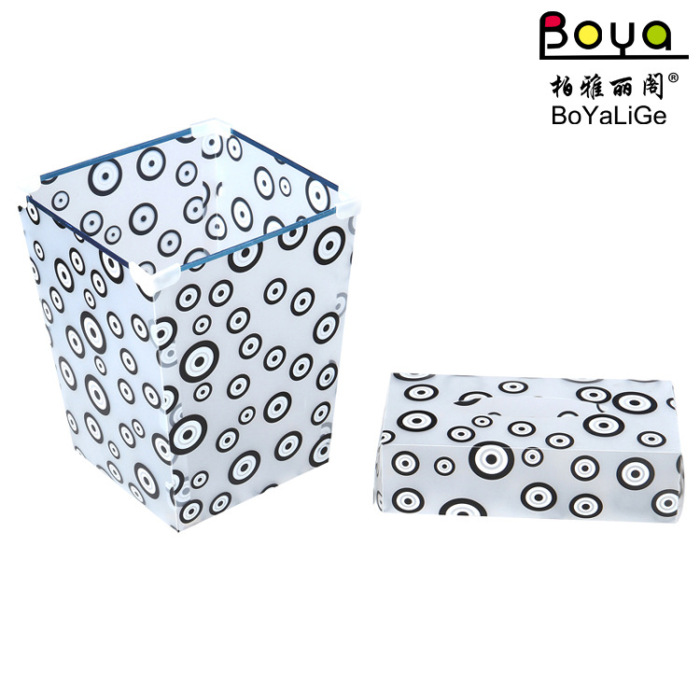 PP folded box Gang trash plastic dustbin trash bins edge printing PP folded box Gang trash plastic dustbin trash bins edge printing