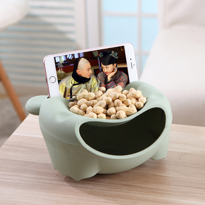 Creative desktop dustbin household bedroom living room office mini lazy man small desk bed lazy man fruit bowl