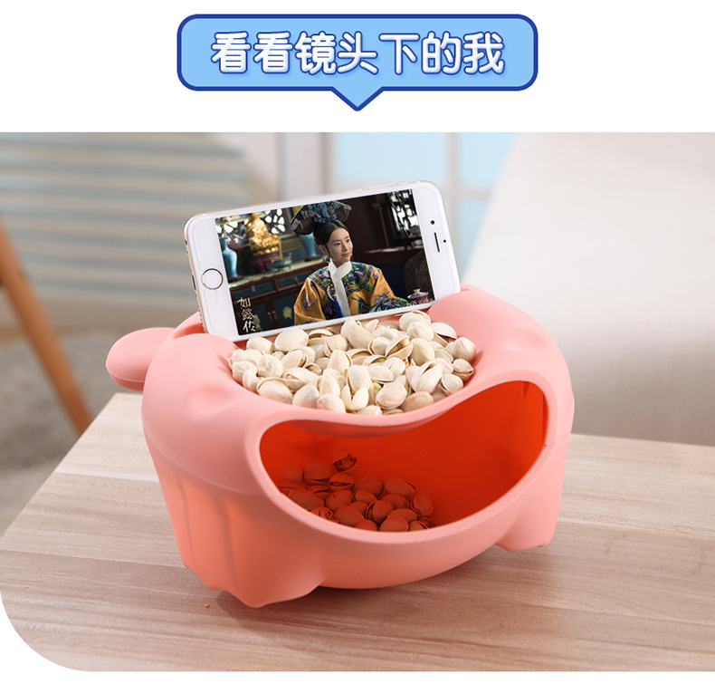 Creative desktop dustbin household bedroom living room office mini lazy man small desk bed lazy man fruit bowl