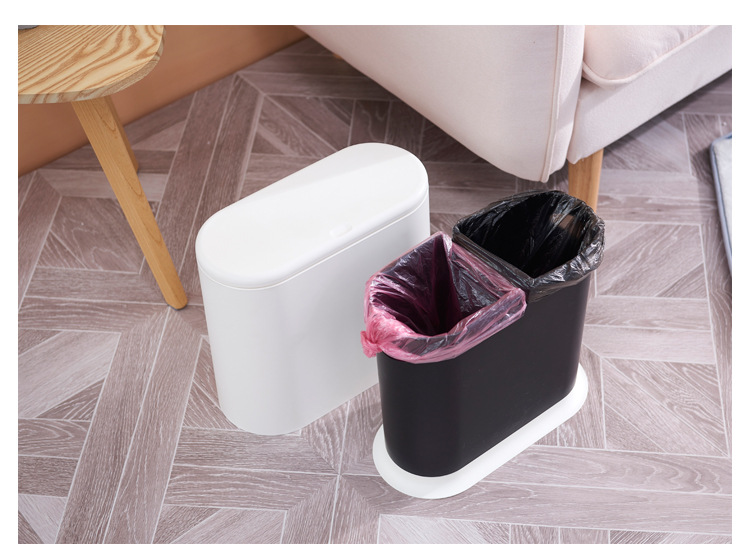 Large family bedroom kitchen Classification sandwiching living room bathroom with LID Creative Oval Pressing dustbin Large family bedroom kitchen Classification sandwiching living room bathroom with LID Creative Oval Pressing dustbin