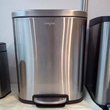 Hotel Stainless Steel Trash Can Classification Dustbin Kitchen Indoor Environmental Protection Double Barrel with Lid Large Pedal Commercial Use Hotel Stainless Steel Trash Can Classification Dustbin Kitchen Indoor Environmental Protection Double Barrel with Lid Large Pedal Commercial Use