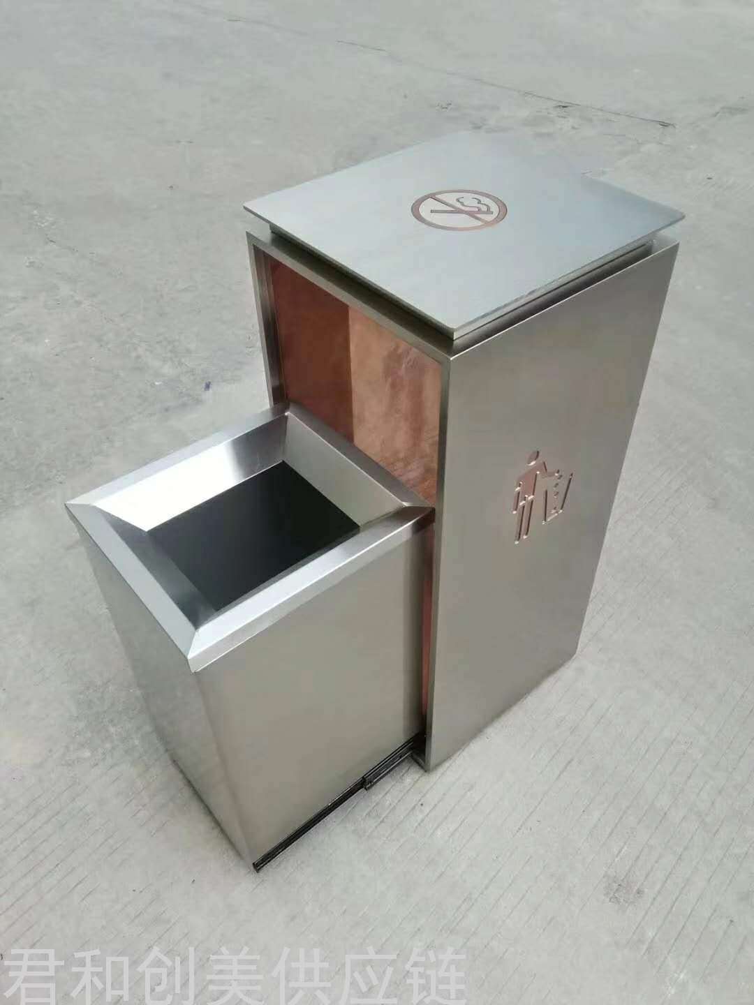 Garbage Bin Galvanized Steel Trash Can Park Classification Dustbin Scenic Spot Trash Bin Outdoor Recycle Bin
