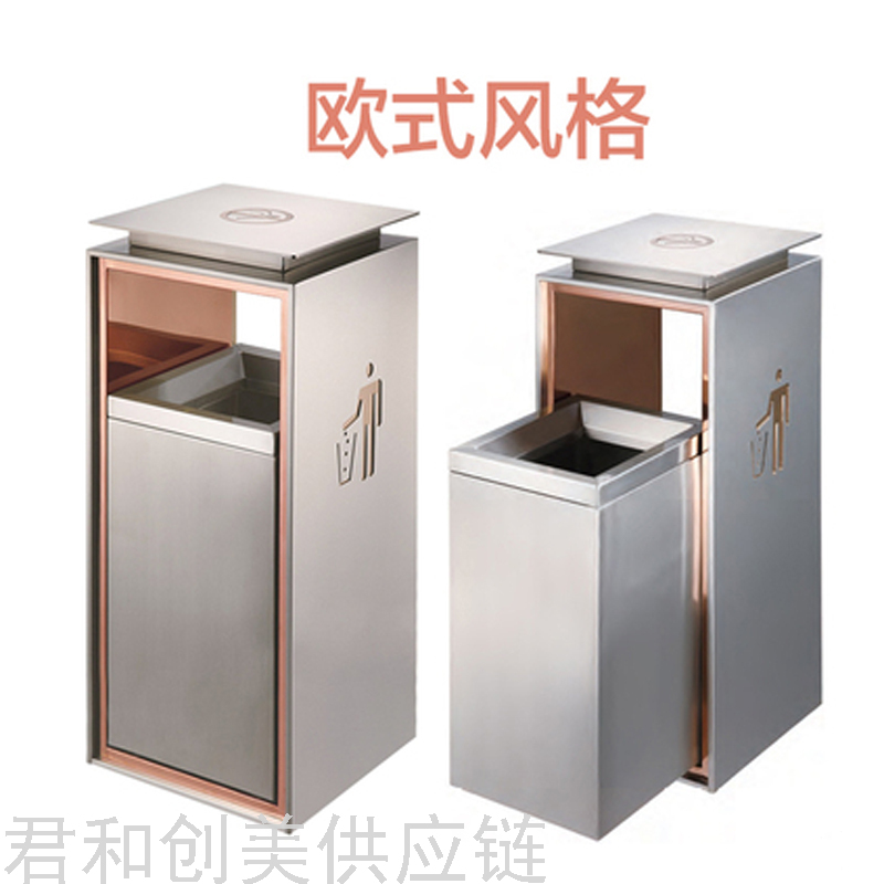 Garbage Bin Galvanized Steel Trash Can Park Classification Dustbin Scenic Spot Trash Bin Outdoor Recycle Bin