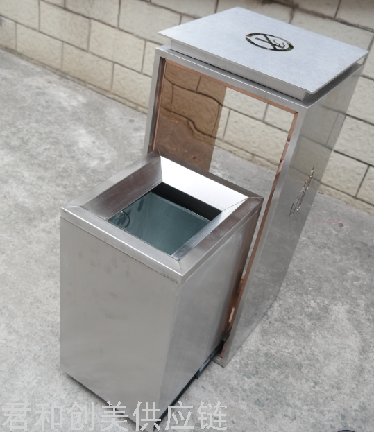 Garbage Bin Galvanized Steel Trash Can Park Classification Dustbin Scenic Spot Trash Bin Outdoor Recycle Bin