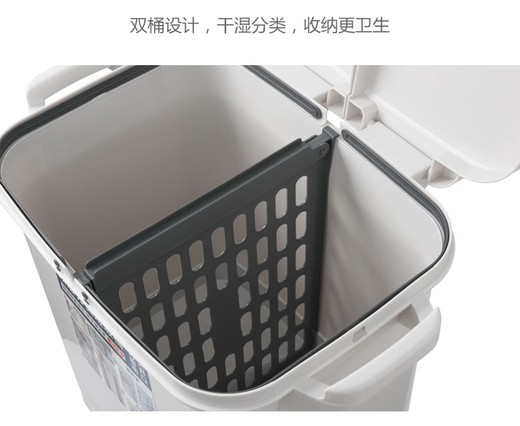 Large Capacity Hand Push Trash Can Household Double Layer Classification Dustbin Kitchen Dry Wet Separation Trash Can Large Capacity Hand Push Trash Can Household Double Layer Classification Dustbin Kitchen Dry Wet Separation Trash Can