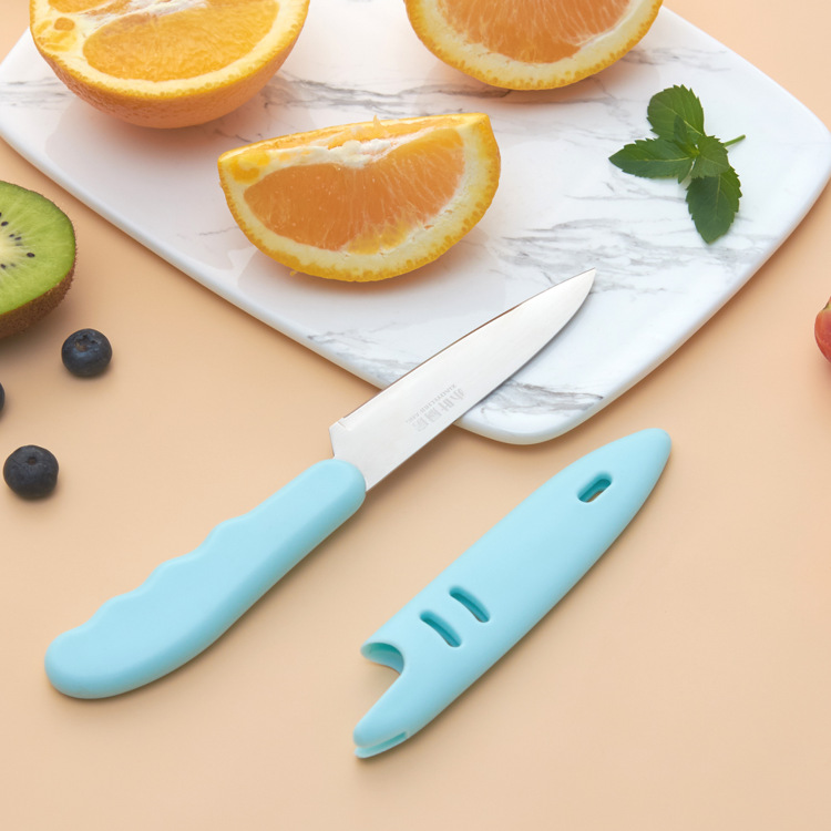 SST Fruit Knife with Protective Cover Melon/Fruit Peeler Knife Kitchen Peeler Portable Portable Household