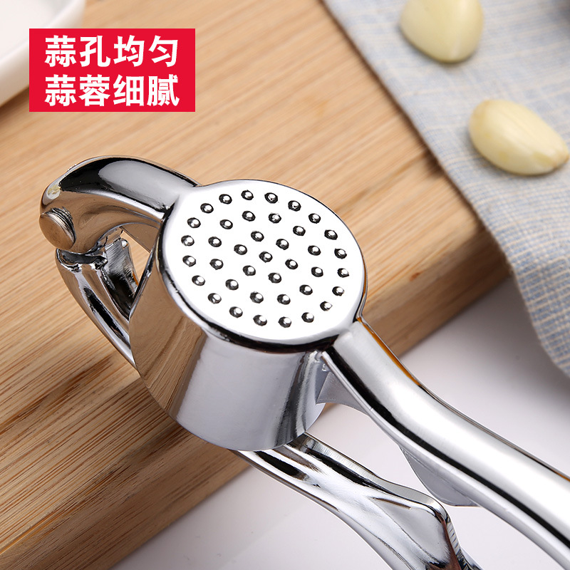 Zinc alloy garlic press multifunctional manual rammer garlic puree peeler garlic clip kitchen gadgets
