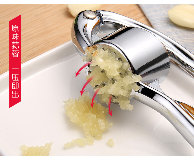 Zinc alloy garlic press multifunctional manual rammer garlic puree peeler garlic clip kitchen gadgets