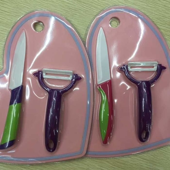 Creative Mini Ceramic Tool set ceramic knife and ceramic peeler fruit planing peeler fruit knife chopping board