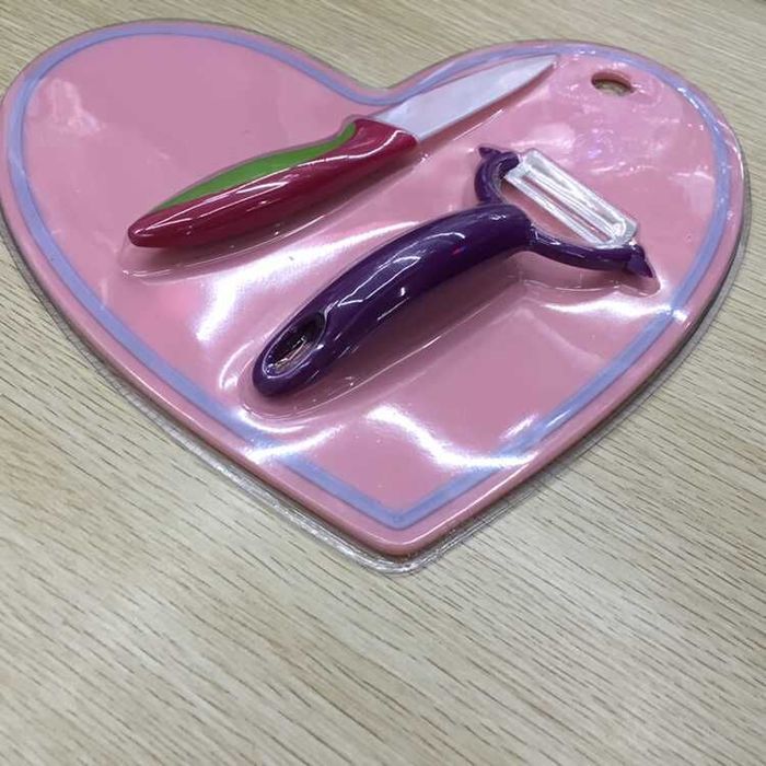 Creative Mini Ceramic Tool set ceramic knife and ceramic peeler fruit planing peeler fruit knife chopping board