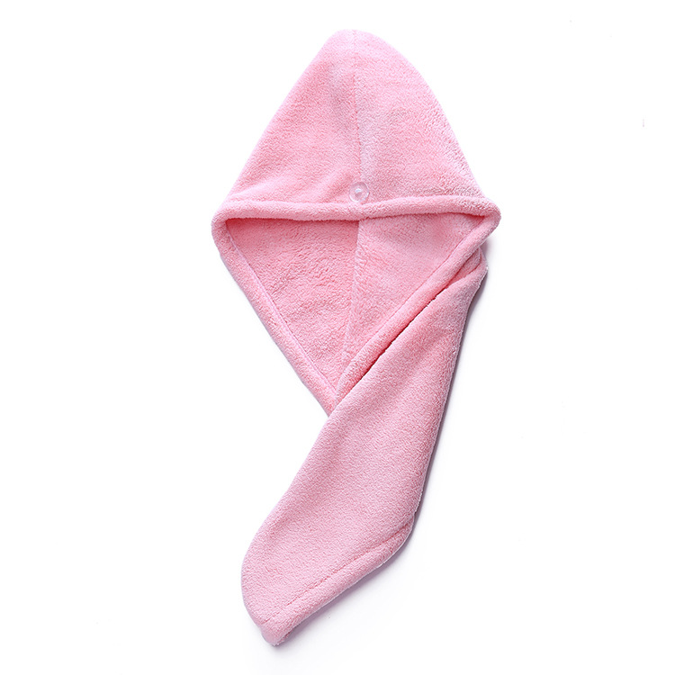 Warp knitted coral from running dry hair hat for adult female triangle towel bath hat with extra thickness, water absorption and softness, quick drying and no fading dry hair hat