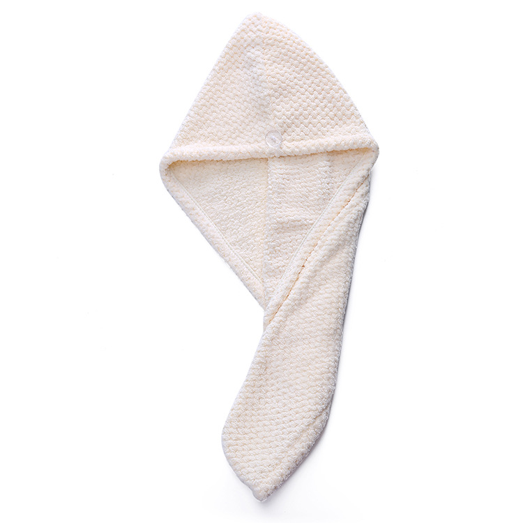 Warp knitted coral from running dry hair hat for adult female triangle towel bath hat with extra thickness, water absorption and softness, quick drying and no fading dry hair hat