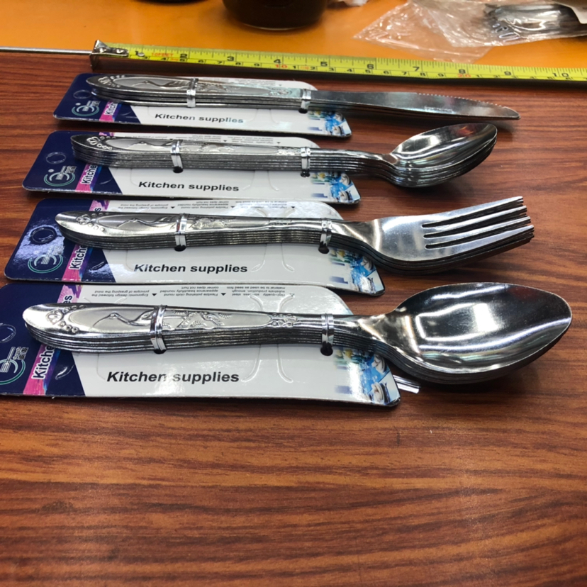 Tableware Kitchen Supplies Binding Card Spoon Fork Knife