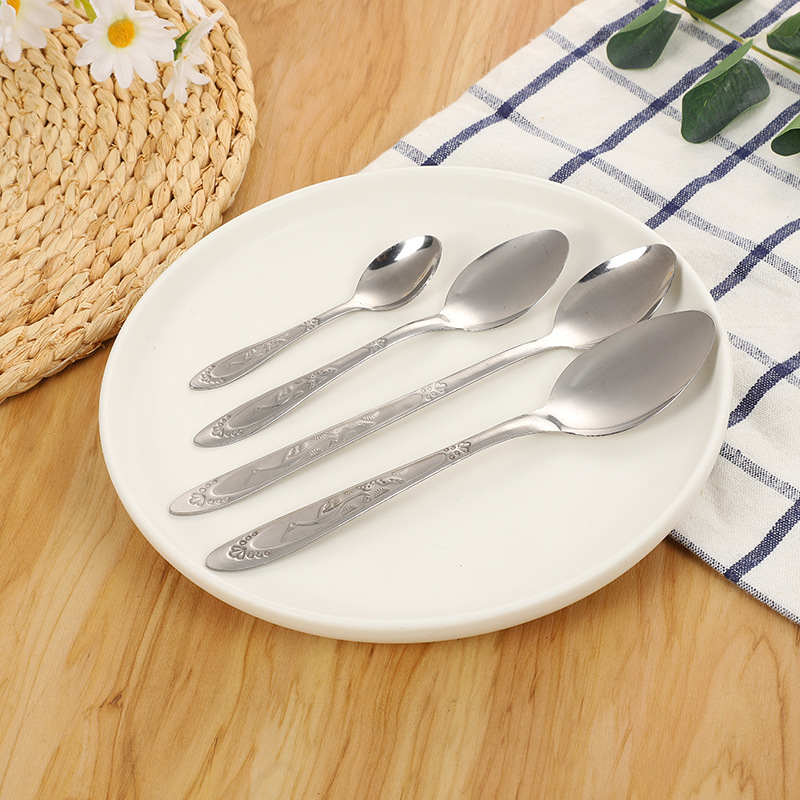 Hotel Restaurant Restaurant Western Dinner Set Spoon Wholesale Customized Stainless Steel Coffee Ice-Cream Spoon Fruit Fork