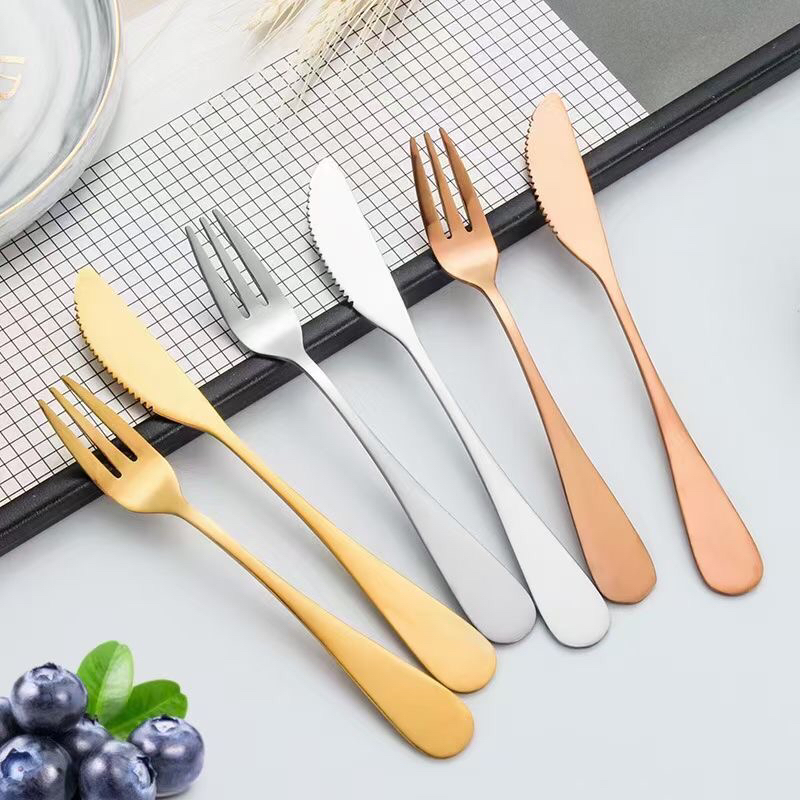 Kitchen Supplies Stainless Steel Tableware Fruit Tea Fork Moon Cake Knife